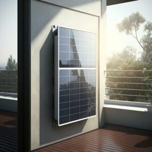Eine Mini Solaranlage auf Balkon - generative AI